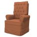 Poltrona de Amamentação e Descanso com Balanço e Puff Laís G05 Veludo Terracota - Mpozenato