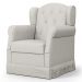 Poltrona de Amamentação e Descanso com Balanço e Puff Lucy P04 Linho Off White - Mpozenato