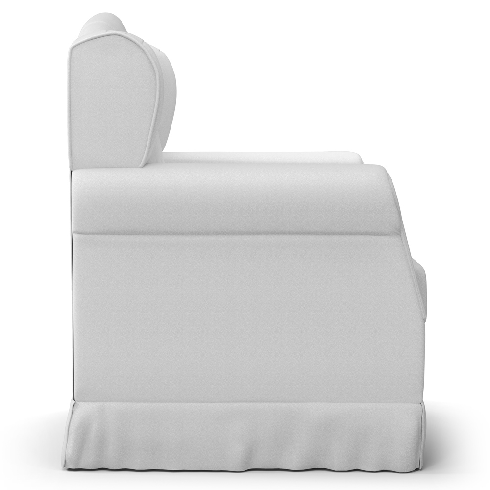 Poltrona de Amamentação e Descanso com Balanço e Puff Lucy P04 Sintético Branco - Mpozenato