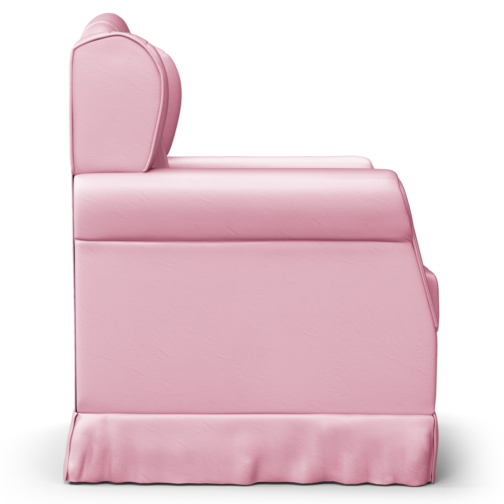 Poltrona de Amamentação e Descanso com Balanço e Puff Lucy P04 Sintético Rosa - Mpozenato