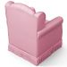 Poltrona de Amamentação e Descanso com Balanço e Puff Lucy P04 Sintético Rosa - Mpozenato
