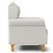 Poltrona de Amamentação e Descanso com Pés de Madeira Lucy P04 Linho Off White - Mpozenato