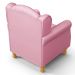 Poltrona de Amamentação e Descanso com Pés de Madeira Lucy P04 Sintético Rosa - Mpozenato