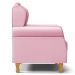 Poltrona de Amamentação e Descanso com Pés de Madeira Lucy P04 Sintético Rosa - Mpozenato