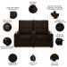 Poltrona de Cinema Reclinável 2 Lugares Baú USB Mallie FH9 PU Marrom - Mpozenato