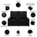 Poltrona de Cinema Reclinável 2 Lugares Baú USB Mallie FH9 PU Preto - Mpozenato