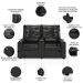Poltrona de Cinema Reclinável 2 Lugares Baú USB Mallie FH9 PU Preto Brilho - Mpozenato