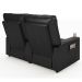 Poltrona de Cinema Reclinável 2 Lugares Baú USB Mallie FH9 PU Preto Brilho - Mpozenato