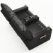 Poltrona de Cinema Reclinável 2 Lugares Baú USB Mallie FH9 PU Preto Brilho - Mpozenato