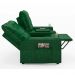 Poltrona de Cinema Reclinável 2 Lugares Baú USB Mallie FH9 PU Verde Musgo - Mpozenato