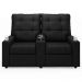 Poltrona de Cinema Reclinável 2 Lugares Baú USB Mallie FH9 Veludo Preto - Mpozenato