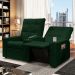 Poltrona de Cinema Reclinável 2 Lugares Baú USB Mallie FH9 Veludo Verde - Mpozenato