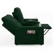Poltrona de Cinema Reclinável 2 Lugares Baú USB Mallie FH9 Veludo Verde - Mpozenato