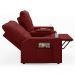 Poltrona de Cinema Reclinável 2 Lugares Baú USB Mallie FH9 Veludo Vermelho - Mpozenato