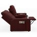 Poltrona de Cinema Reclinável 2 Lugares Baú USB Mallie FH9 Veludo Vinho - Mpozenato
