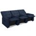 Poltrona de Cinema Reclinável 3 Lugares Baú USB Mallie FH9 PU Azul - Mpozenato