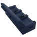 Poltrona de Cinema Reclinável 3 Lugares Baú USB Mallie FH9 PU Azul - Mpozenato