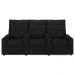 Poltrona de Cinema Reclinável 3 Lugares Baú USB Mallie FH9 PU Preto - Mpozenato