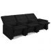 Poltrona de Cinema Reclinável 3 Lugares Baú USB Mallie FH9 PU Preto - Mpozenato