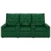 Poltrona de Cinema Reclinável 3 Lugares Baú USB Mallie FH9 PU Verde Musgo - Mpozenato