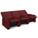 Poltrona de Cinema Reclinável 3 Lugares Baú USB Mallie FH9 PU Vermelho - Mpozenato