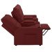 Poltrona de Cinema Reclinável 3 Lugares Baú USB Mallie FH9 PU Vermelho - Mpozenato