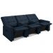 Poltrona de Cinema Reclinável 3 Lugares Baú USB Mallie FH9 Veludo Azul - Mpozenato