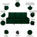 Poltrona de Cinema Reclinável 3 Lugares Baú USB Mallie FH9 Veludo Verde - Mpozenato
