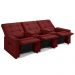 Poltrona de Cinema Reclinável 3 Lugares Baú USB Mallie FH9 Veludo Vermelho - Mpozenato