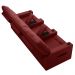 Poltrona de Cinema Reclinável 3 Lugares Baú USB Mallie FH9 Veludo Vermelho - Mpozenato