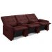Poltrona de Cinema Reclinável 3 Lugares Baú USB Mallie FH9 Veludo Vinho - Mpozenato