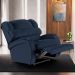 Poltrona do Papai Reclinável Kalie Controle Power Elétrico FH9 PU Azul - Mpozenato