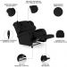 Poltrona do Papai Reclinável Kalie Controle Power Elétrico FH9 PU Preto - Mpozenato