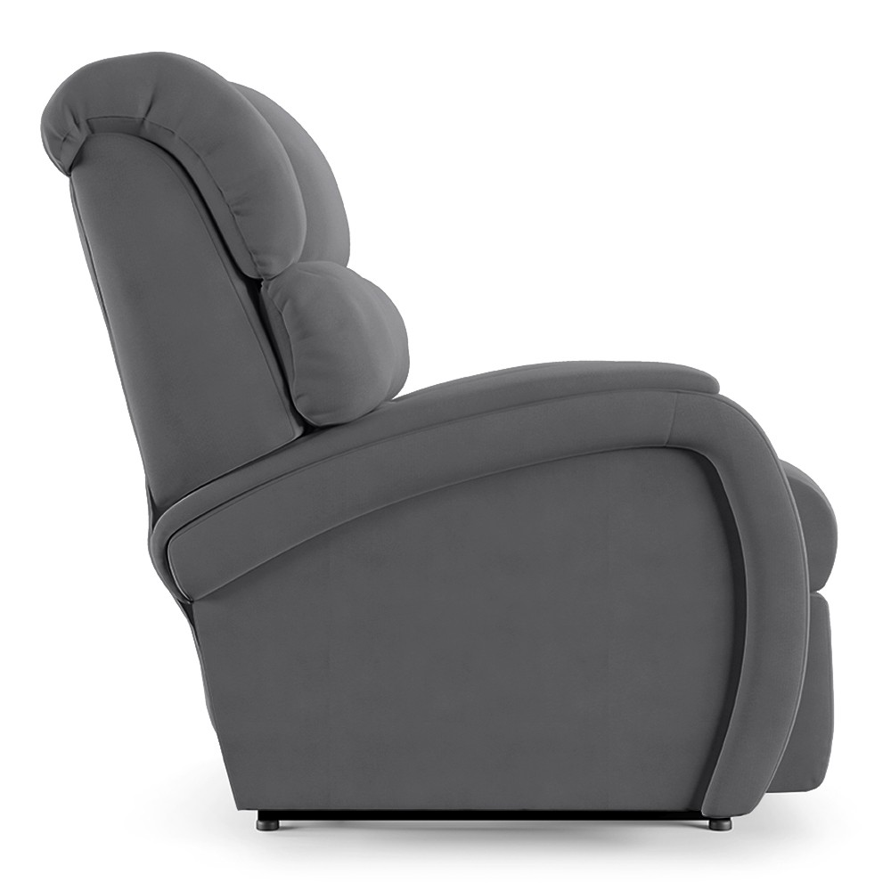 Poltrona do Papai Reclinável Kalie Controle Power Elétrico FH9 Veludo Cinza - Mpozenato