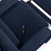 Poltrona do Papai Reclinável Kalie Controle Power Elétrico USB FH9 PU Azul - Mpozenato