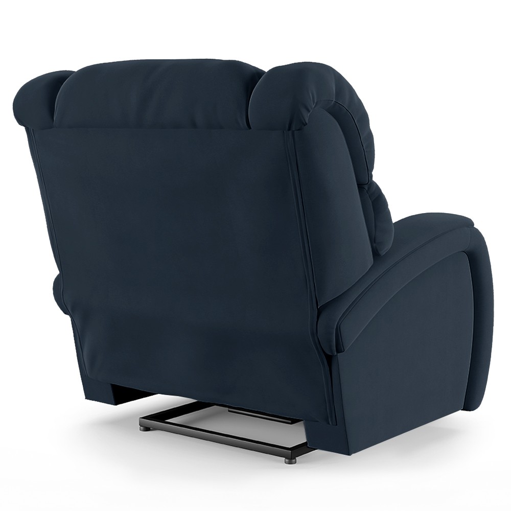 Poltrona do Papai Reclinável Kalie Controle Power Elétrico USB FH9 Veludo Azul - Mpozenato