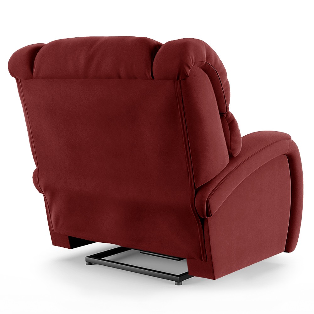Poltrona do Papai Reclinável Kalie Controle Power Elétrico USB FH9 Veludo Vermelho - Mpozenato
