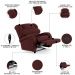 Poltrona do Papai Reclinável Kalie Controle Power Elétrico USB FH9 Veludo Vinho - Mpozenato