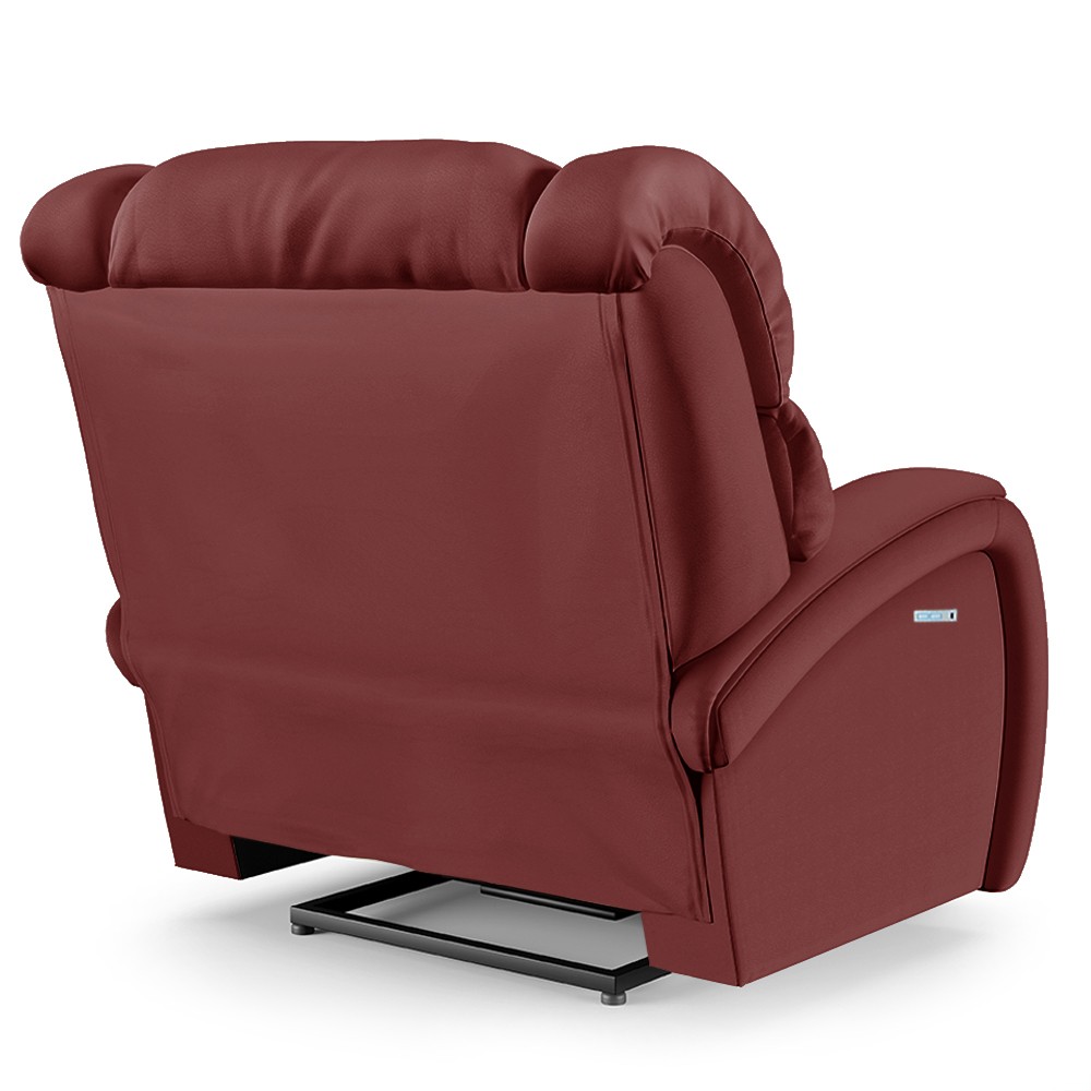 Poltrona do Papai Reclinável Kalie Elétrica Botão LED FH9 PU Vermelho - Mpozenato