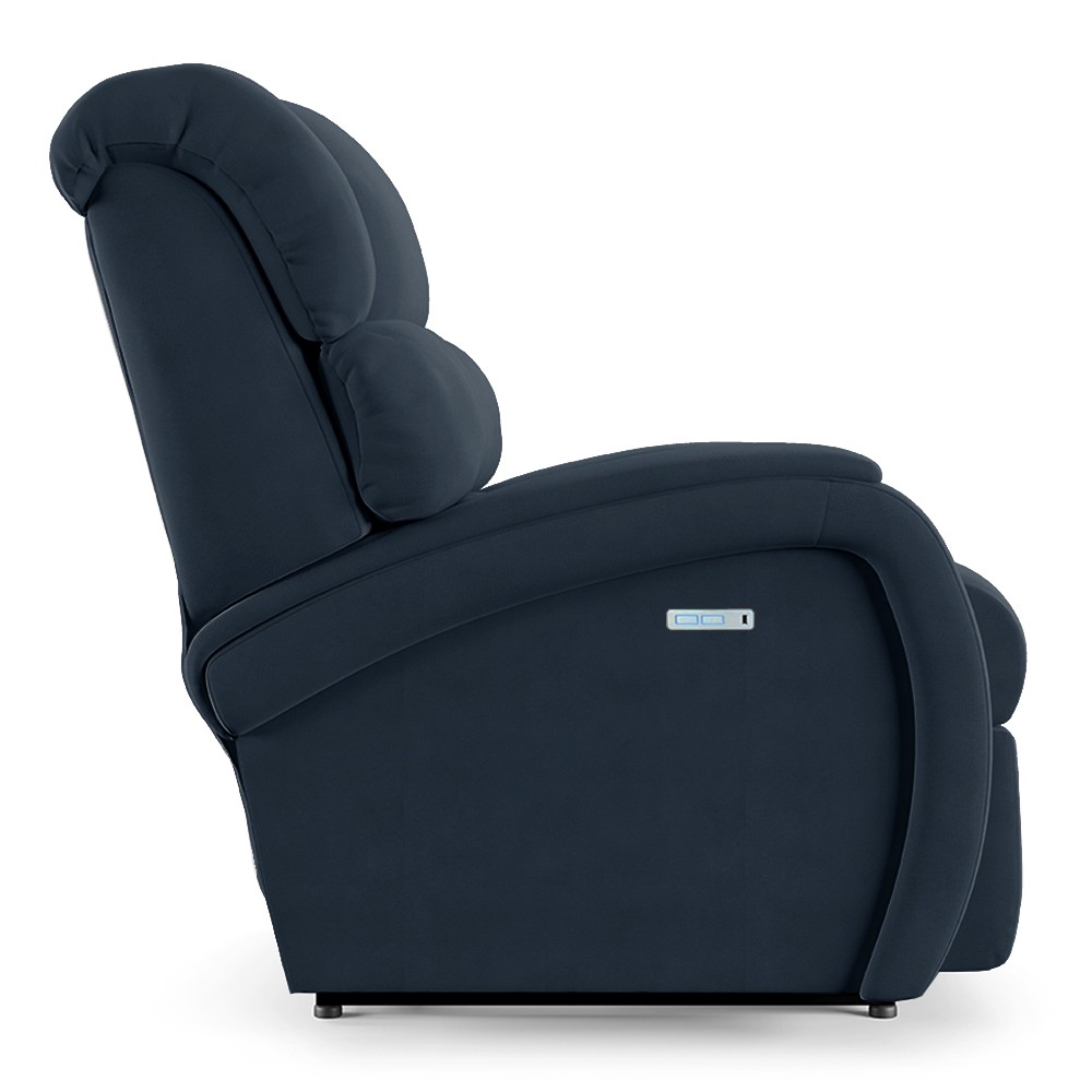Poltrona do Papai Reclinável Kalie Elétrica Botão LED FH9 Veludo Azul - Mpozenato