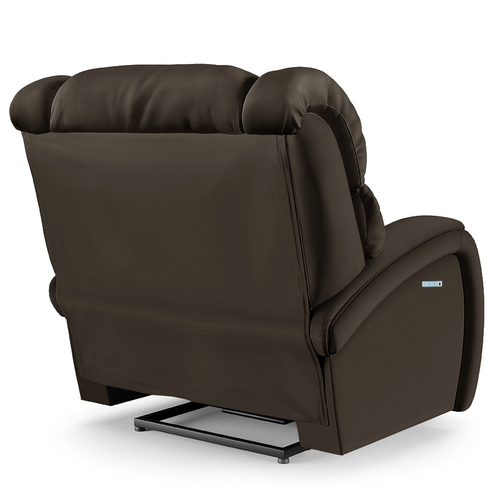Poltrona do Papai Reclinável Kalie Elétrica Botão LED Massagem FH9 PU Marrom - Mpozenato