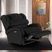 Poltrona do Papai Reclinável Kalie Elétrica Botão LED Massagem FH9 PU Preto - Mpozenato