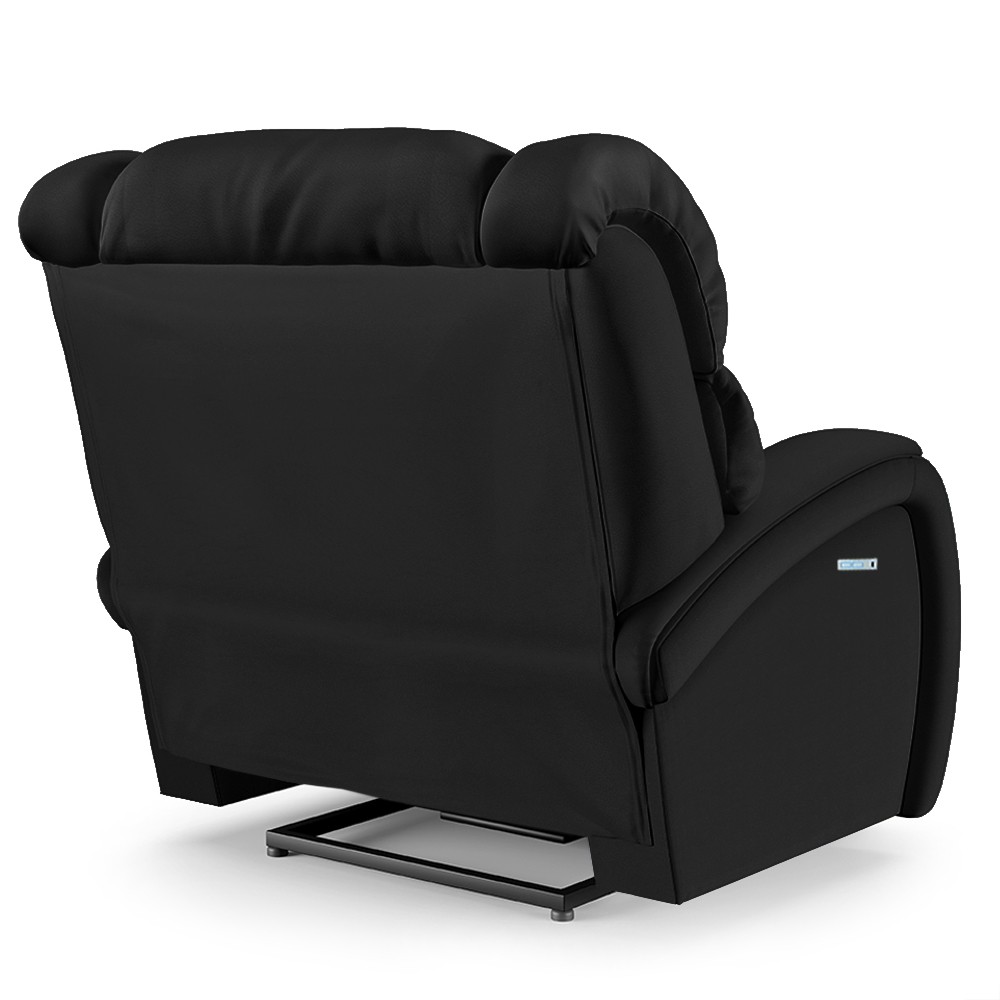 Poltrona do Papai Reclinável Kalie Elétrica Botão LED Massagem FH9 PU Preto - Mpozenato