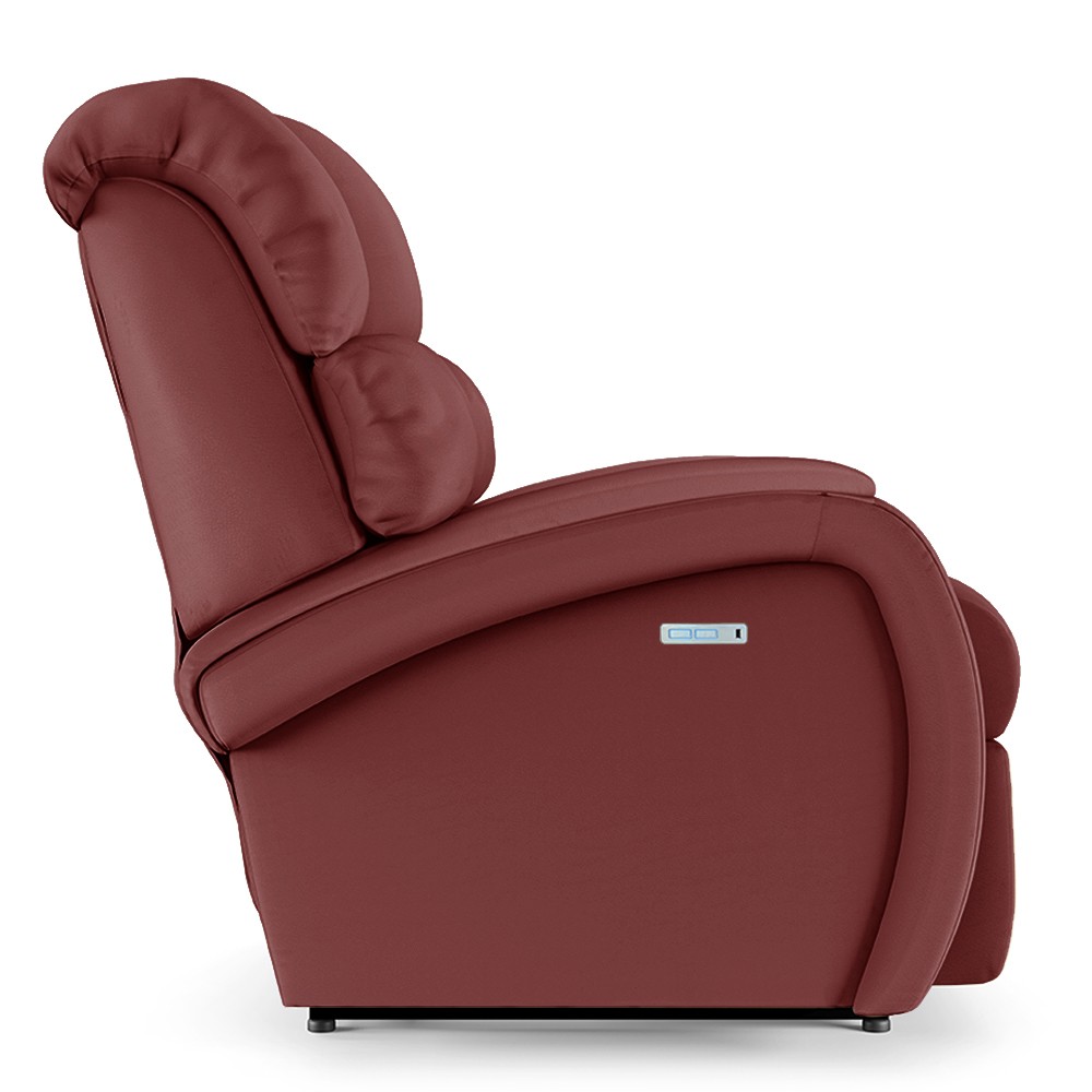 Poltrona do Papai Reclinável Kalie Elétrica Botão LED Massagem FH9 PU Vermelho - Mpozenato