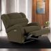 Poltrona do Papai Reclinável Kalie Elétrica Botão LED Massagem FH9 Veludo Capuccino - Mpozenato