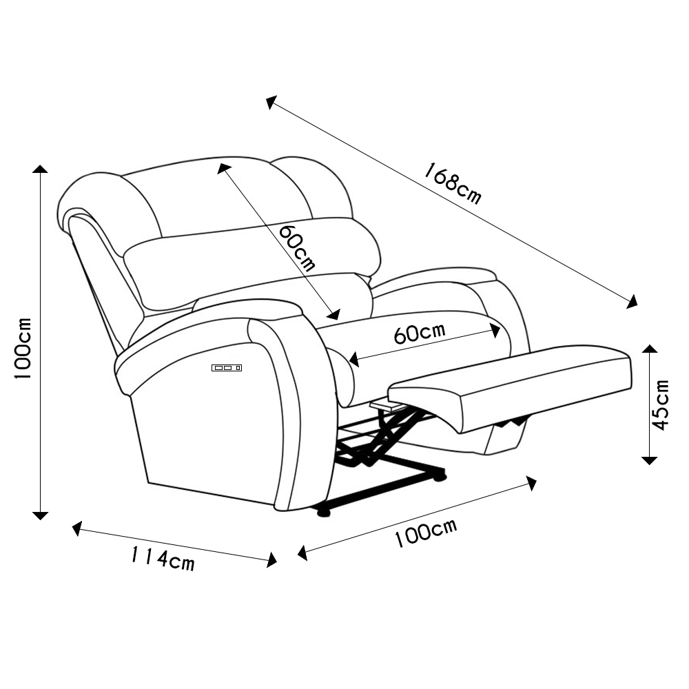 Poltrona do Papai Reclinável Kalie Elétrica Botão LED Massagem FH9 Veludo Capuccino - Mpozenato