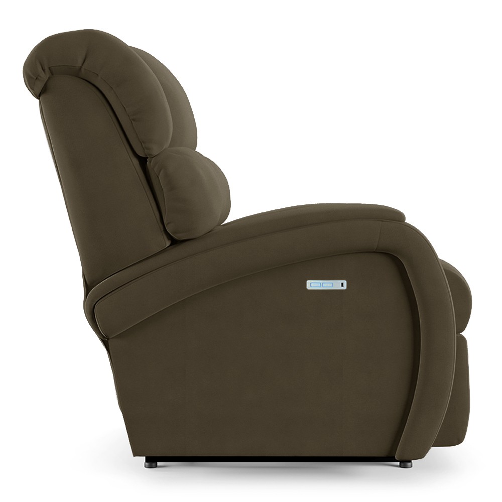 Poltrona do Papai Reclinável Kalie Elétrica Botão LED Massagem FH9 Veludo Capuccino - Mpozenato
