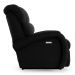 Poltrona do Papai Reclinável Kalie Elétrica Botão LED Massagem FH9 Veludo Preto - Mpozenato