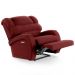 Poltrona do Papai Reclinável Kalie Elétrica Botão LED Massagem FH9 Veludo Vermelho - Mpozenato