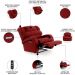 Poltrona do Papai Reclinável Kalie Elétrica Botão LED Massagem FH9 Veludo Vermelho - Mpozenato